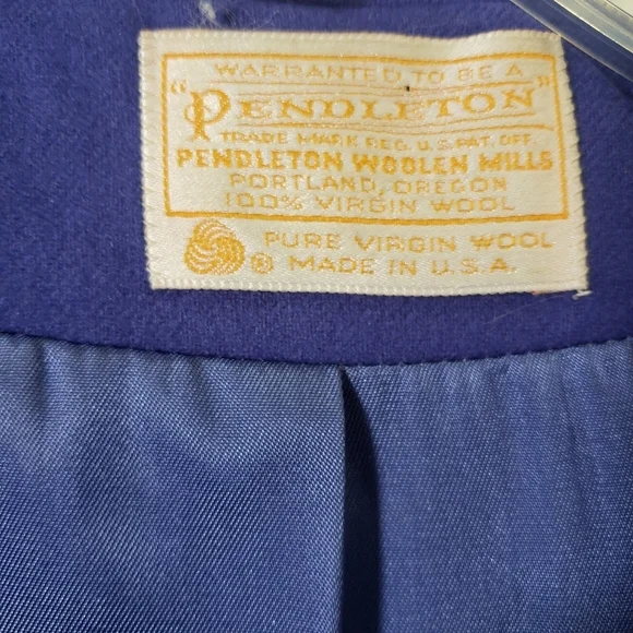 Pendleton Vintage Womens Size 10 One Button Wool Blazer - Picture 6 of 6